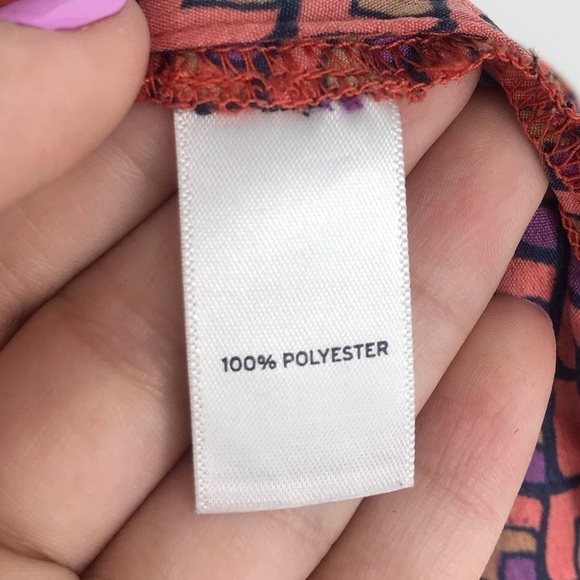 14th and union Orange Pattern Silky Top - Picture 5 of 7